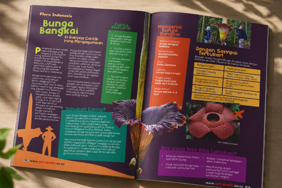 Halaman terbuka rubrik Sains Seru berisi eksperimen sederhana
